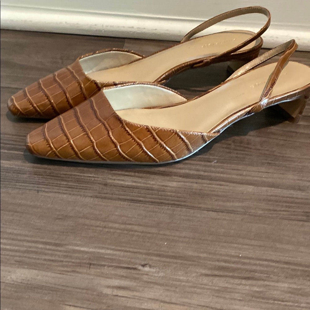 Brown slingbacks